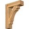 Ekena Millwork Merced Block Rough Sawn Bracket w/ Offset Brace, Western Red Cedar, 8"W x 28"D x 36"H BKT0806X28X36MRC05RWR - alternate 1